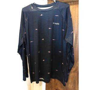 Columbia PFG long sleeve American Flag Fish